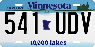 MN license plate 541UDV