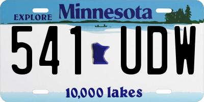 MN license plate 541UDW