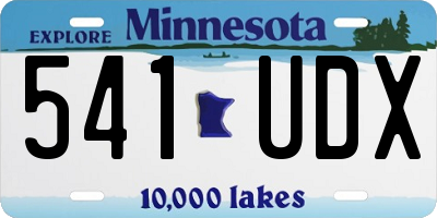 MN license plate 541UDX