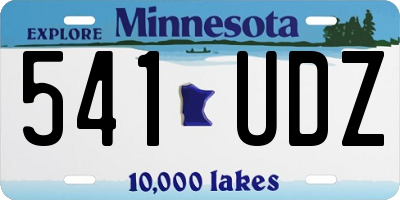 MN license plate 541UDZ