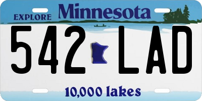 MN license plate 542LAD