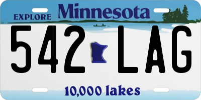 MN license plate 542LAG