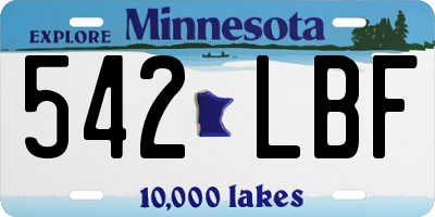 MN license plate 542LBF