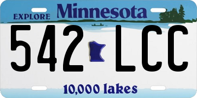 MN license plate 542LCC