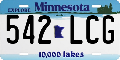 MN license plate 542LCG