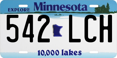 MN license plate 542LCH