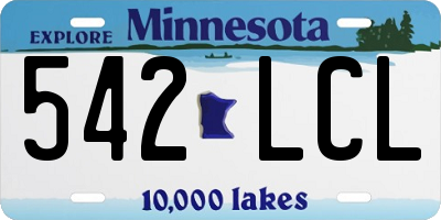 MN license plate 542LCL