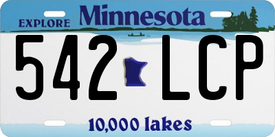 MN license plate 542LCP