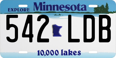 MN license plate 542LDB