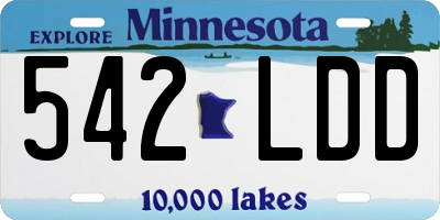 MN license plate 542LDD