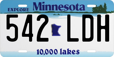 MN license plate 542LDH