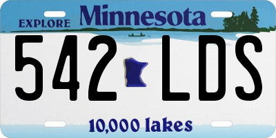 MN license plate 542LDS