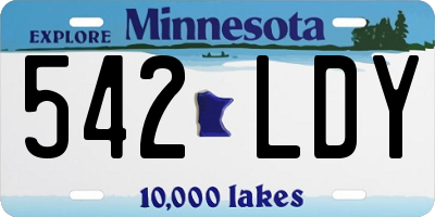 MN license plate 542LDY