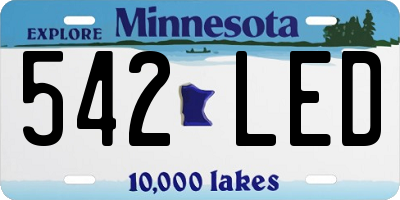 MN license plate 542LED