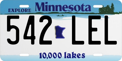 MN license plate 542LEL