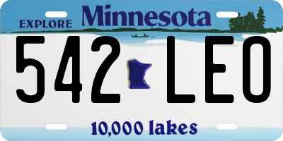 MN license plate 542LEO