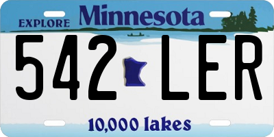 MN license plate 542LER