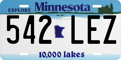 MN license plate 542LEZ