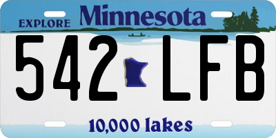 MN license plate 542LFB