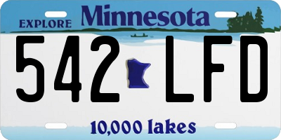 MN license plate 542LFD