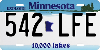 MN license plate 542LFE