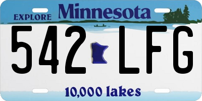 MN license plate 542LFG