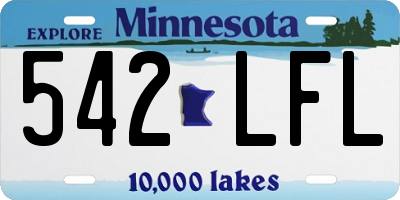 MN license plate 542LFL