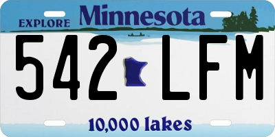 MN license plate 542LFM