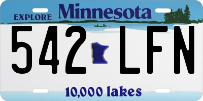 MN license plate 542LFN