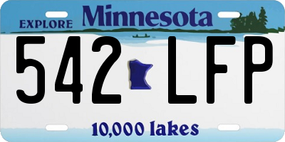 MN license plate 542LFP