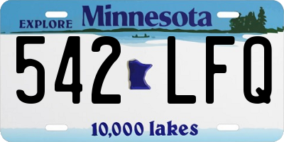 MN license plate 542LFQ