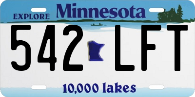 MN license plate 542LFT