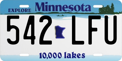 MN license plate 542LFU