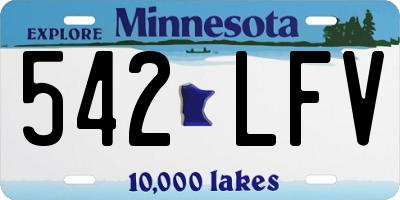 MN license plate 542LFV