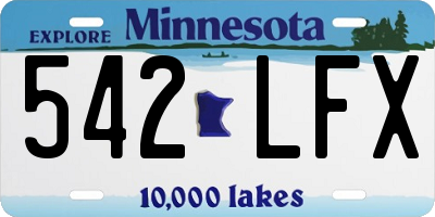MN license plate 542LFX