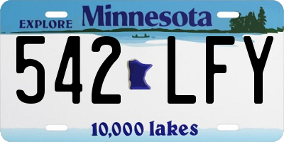 MN license plate 542LFY