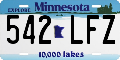 MN license plate 542LFZ