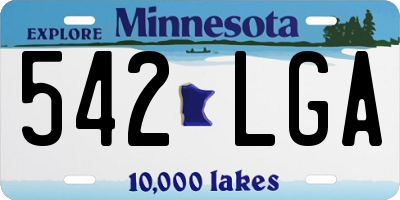 MN license plate 542LGA
