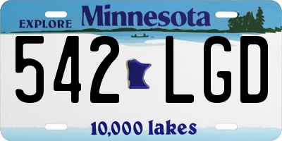 MN license plate 542LGD