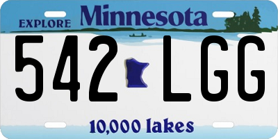 MN license plate 542LGG