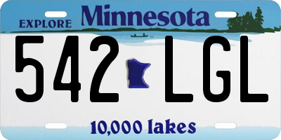 MN license plate 542LGL
