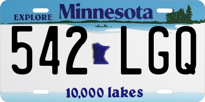 MN license plate 542LGQ