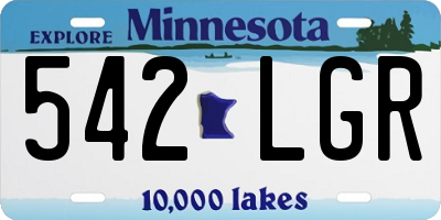 MN license plate 542LGR