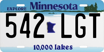 MN license plate 542LGT