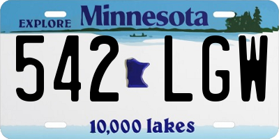 MN license plate 542LGW