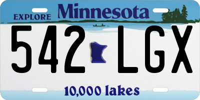 MN license plate 542LGX