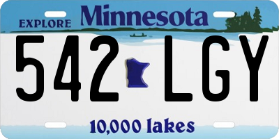 MN license plate 542LGY