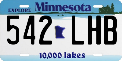 MN license plate 542LHB