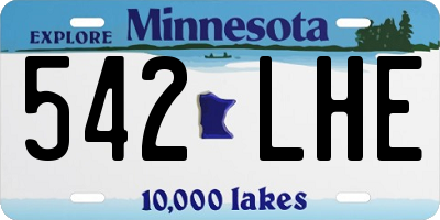 MN license plate 542LHE