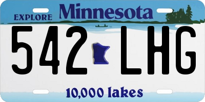 MN license plate 542LHG